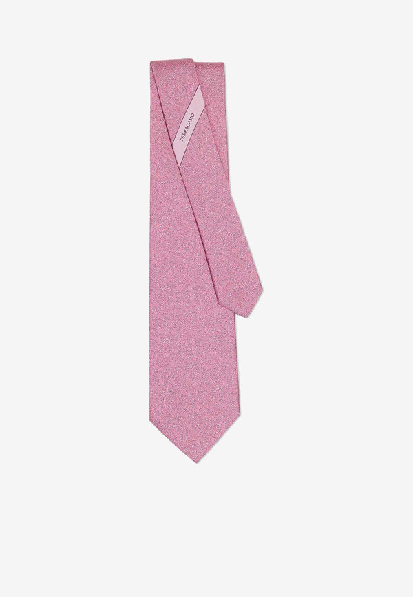 Embroidered Silk Tie