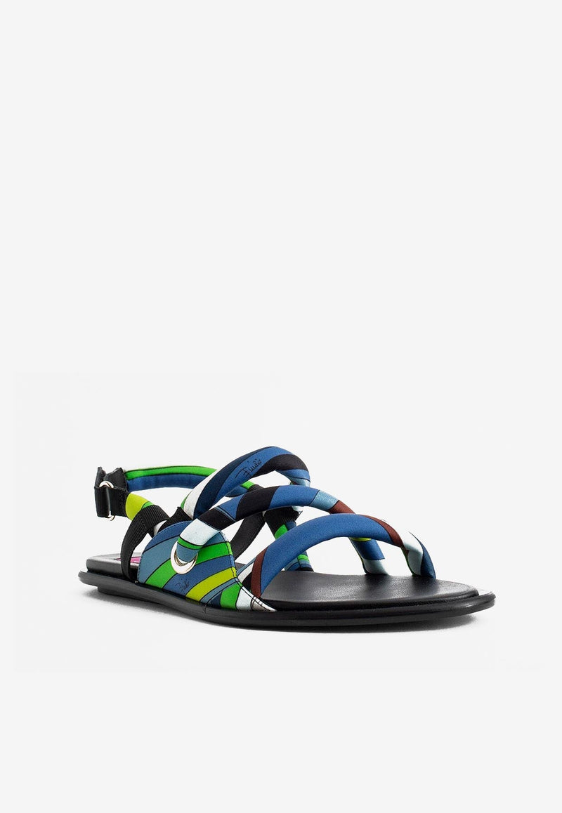 Lee Iride-Print Padded Sandals