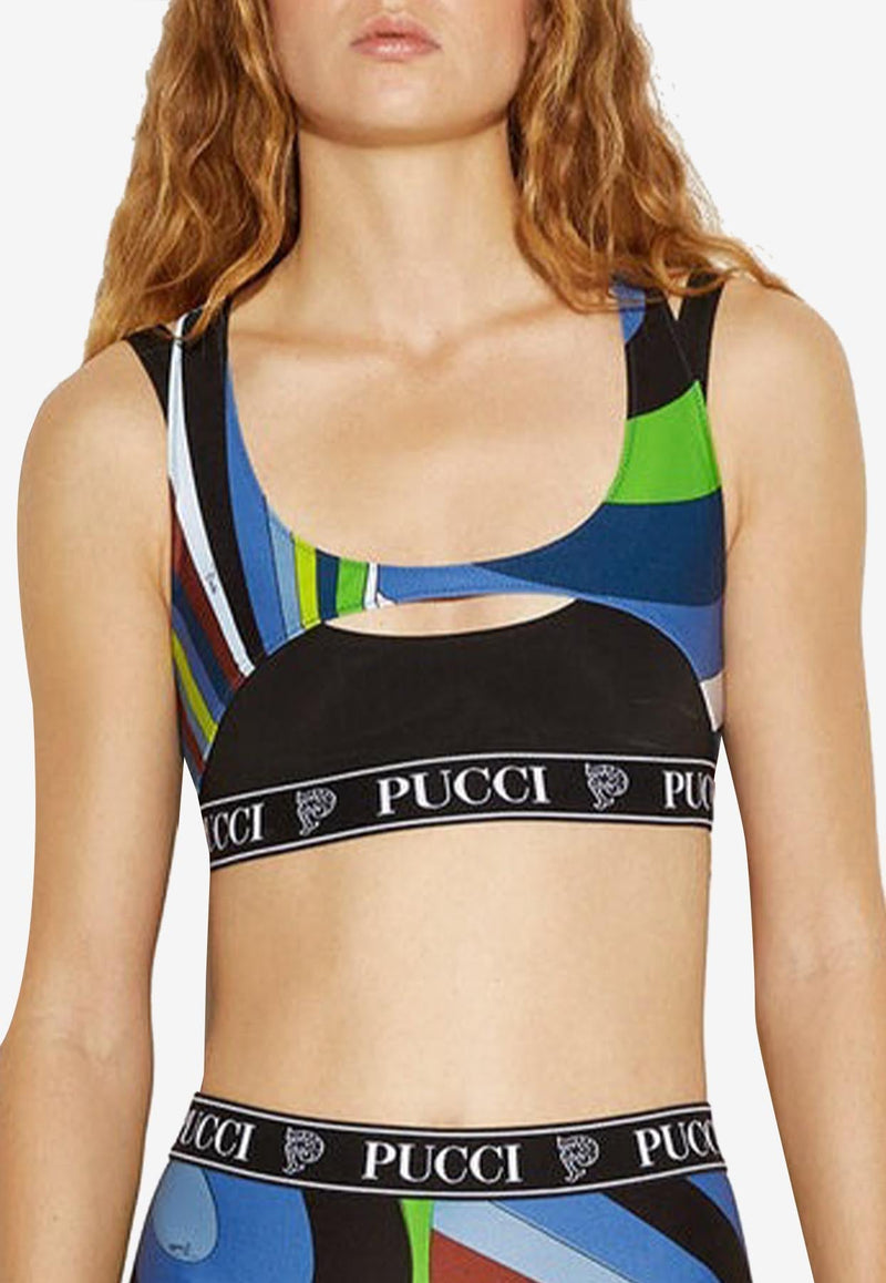 Iride-Print Cropped Top