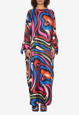 Marmo Print Maxi Kaftan Dress