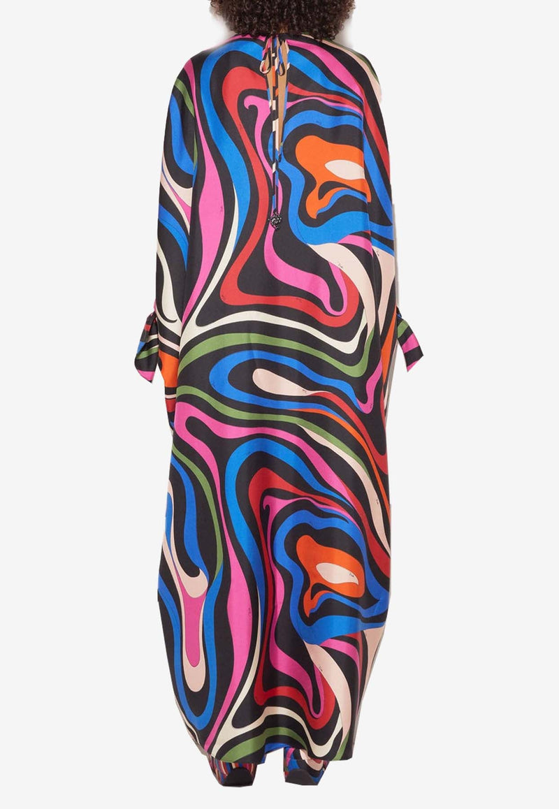 Marmo Print Maxi Kaftan Dress