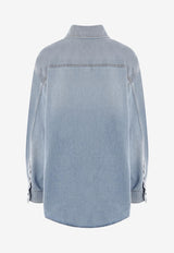 VLogo Embossed Denim Shirt