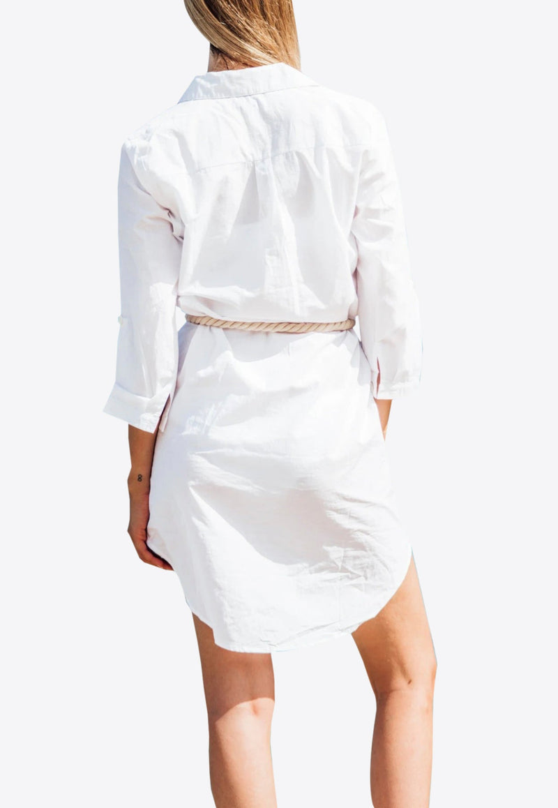 Mimosas Mini Shirt Dress with Rope Belt