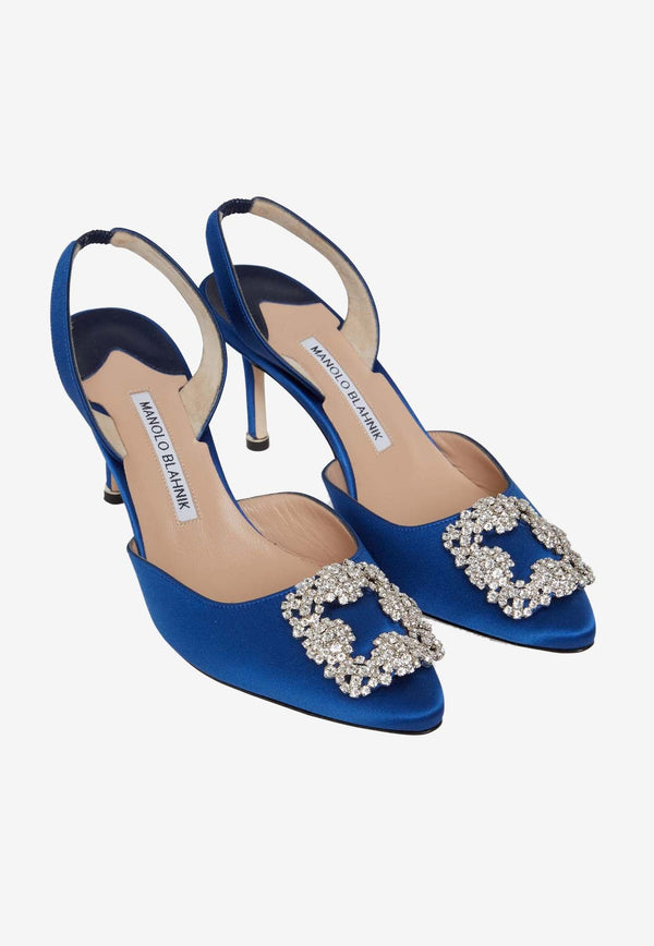 Hangisli 70 Crystal Buckle Slingback Pumps