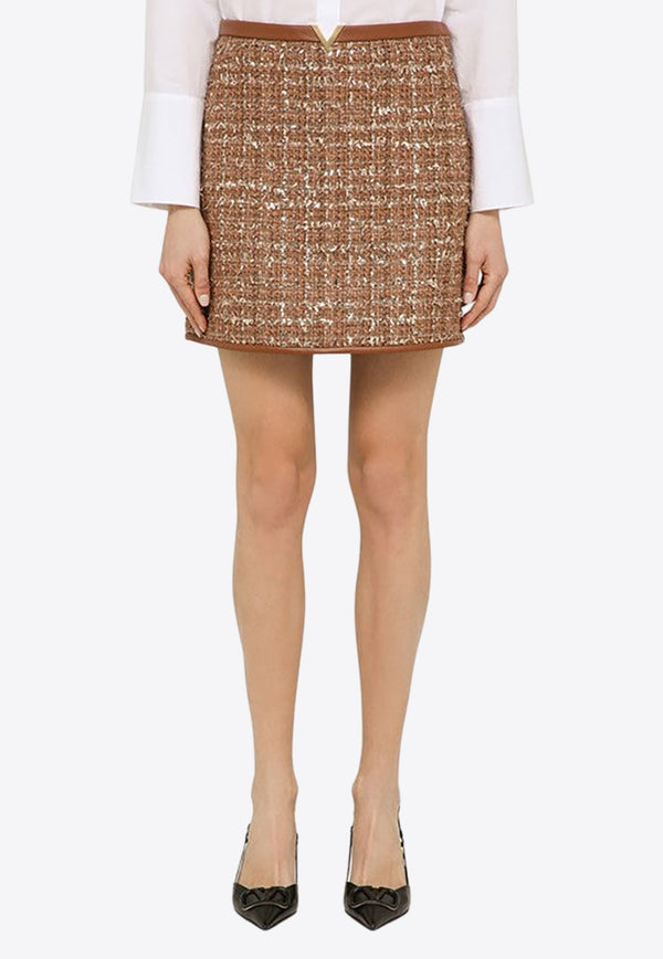 Glaze Tweed Mini Skirt