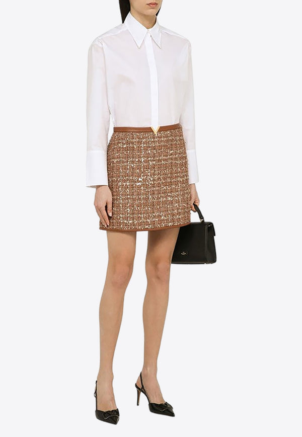 Glaze Tweed Mini Skirt