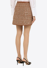 Glaze Tweed Mini Skirt