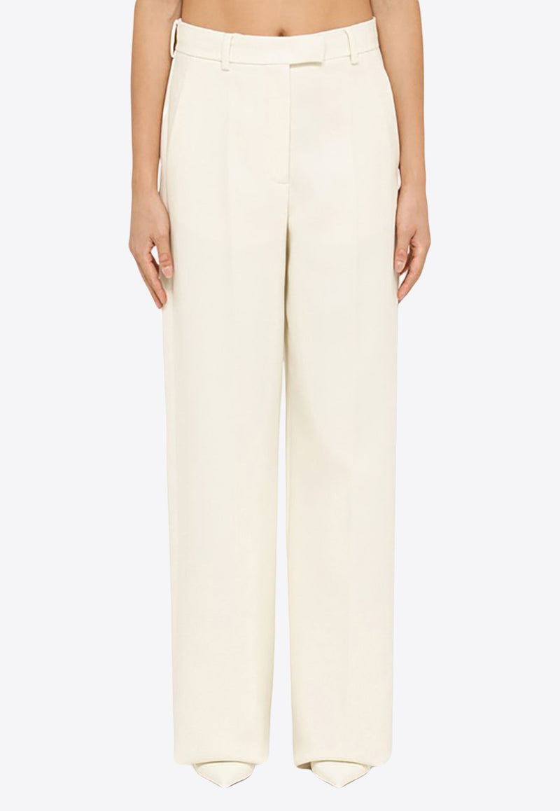 Straight-Leg Wool-Blend Pants