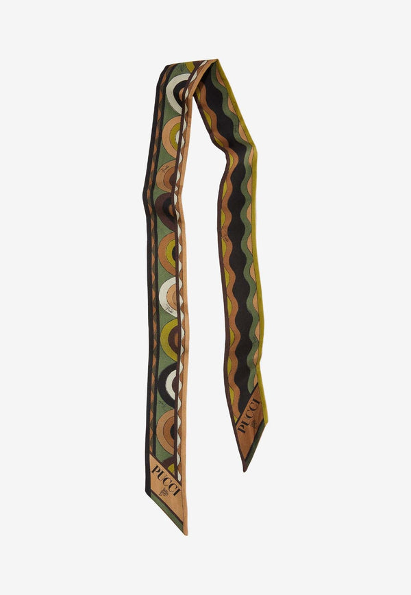 Onde and Bersaglio Print Silk Scarf