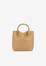 VLogo Leather Bucket Bag