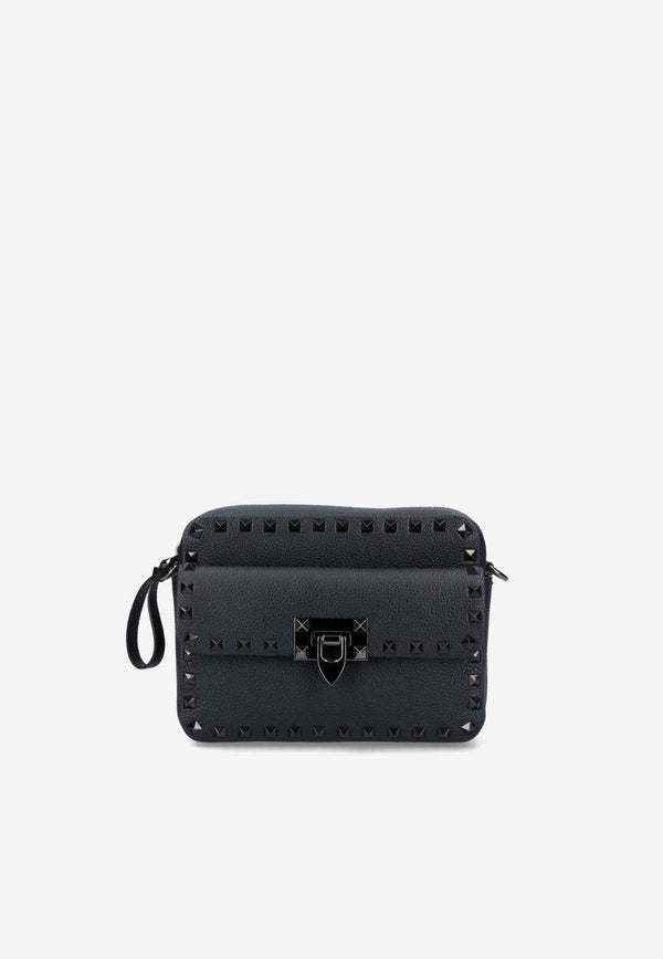 Rockstud Leather Messenger Bag