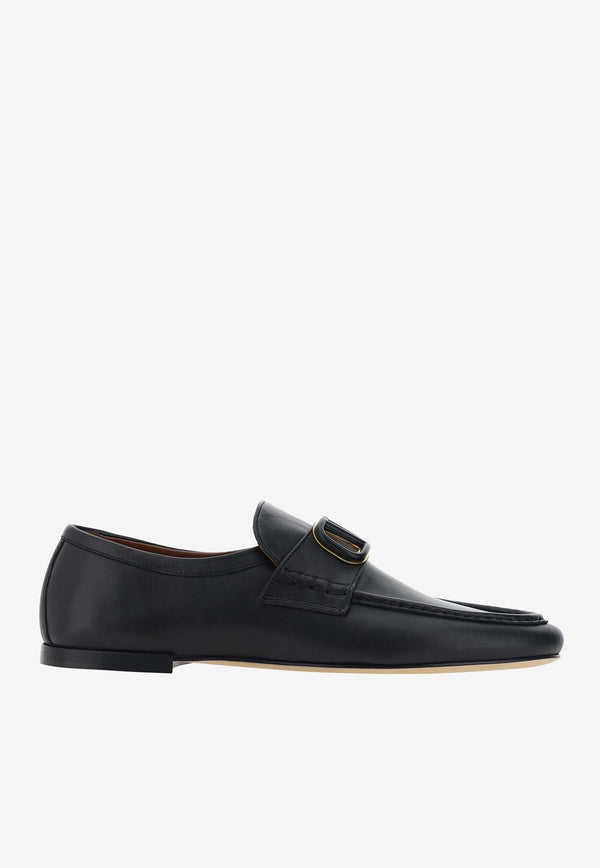 VLogo Leather Loafers