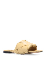 Lido Flat Sandals in Intrecciato Leather