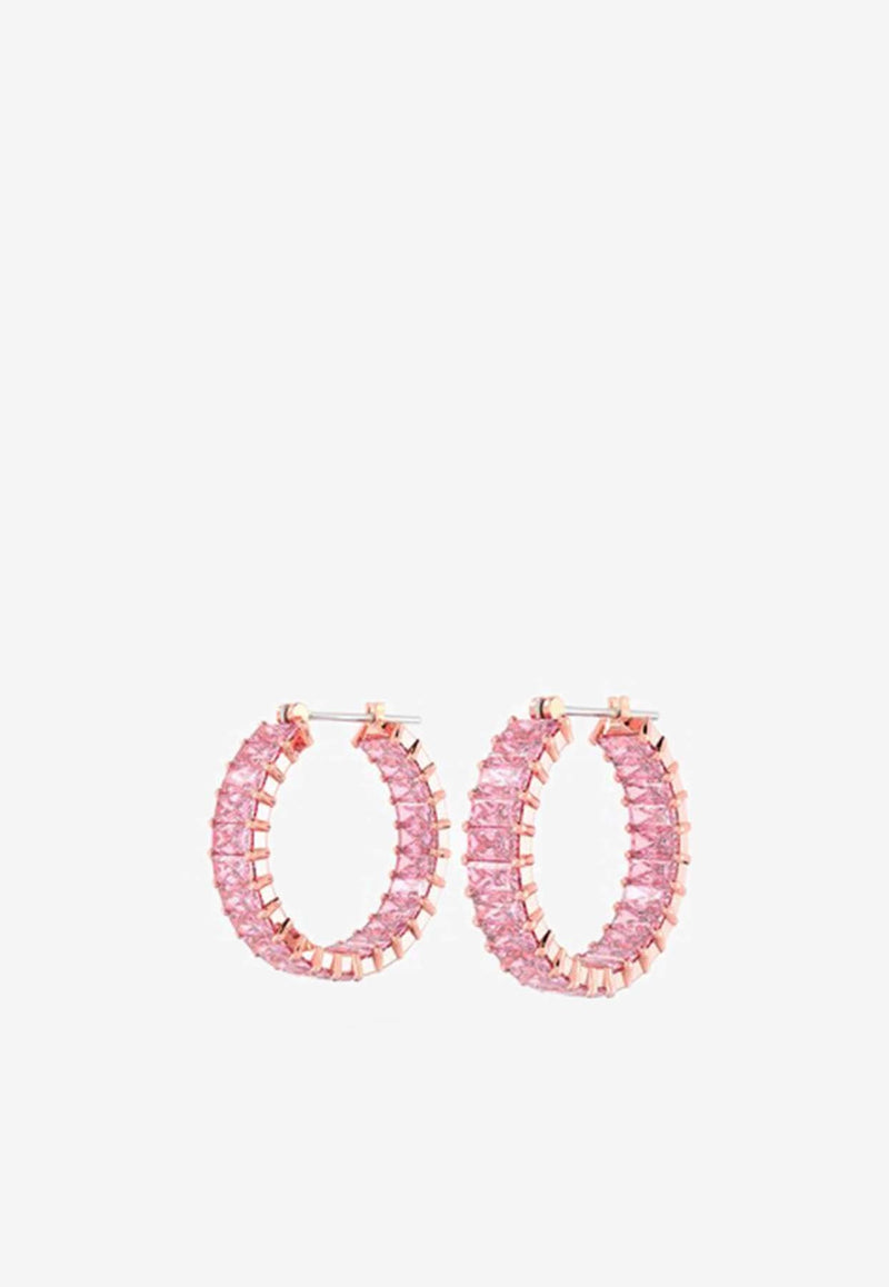 Matrix Hoop Crystal Embellished Earrings