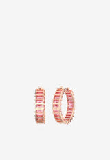 Matrix Hoop Crystal Embellished Earrings