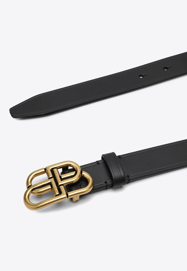 BB Buckle Leather Belt