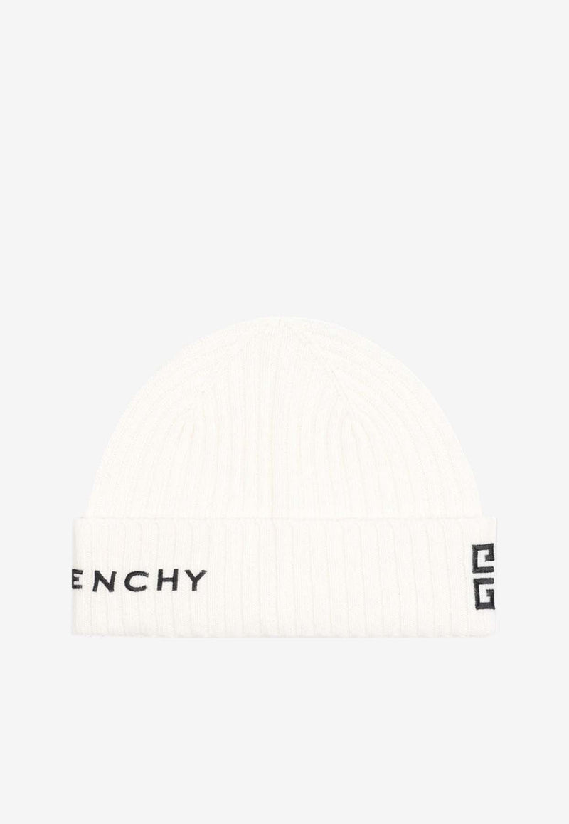 Logo-Embroidered Ribbed Beanie