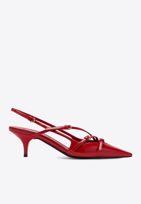 55 Patent Leather Slingback Pumps