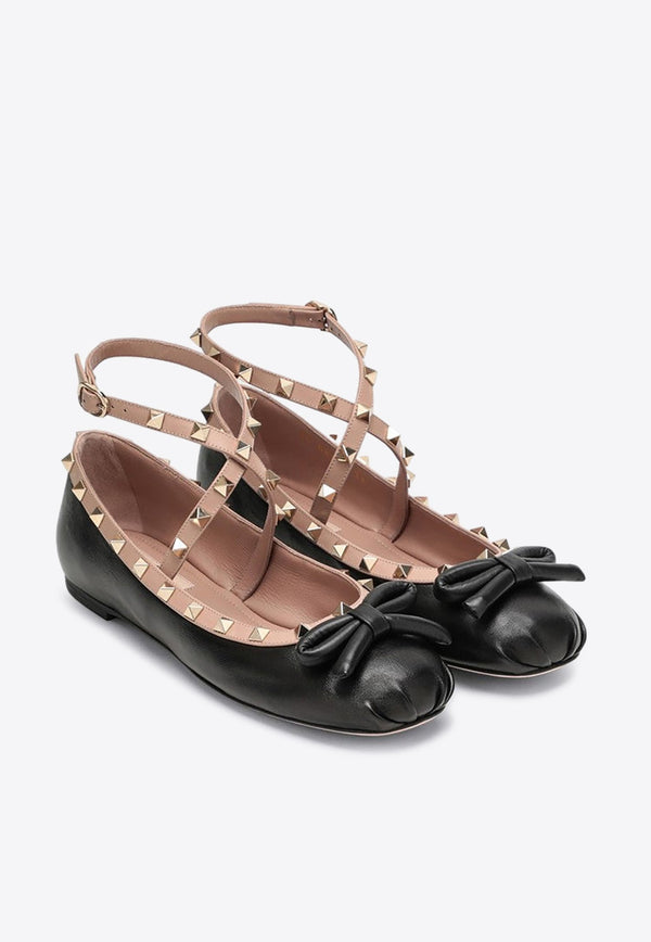 Rockstud Embellished Ballet Flats