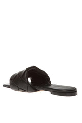 Lido Flat Sandals in Intrecciato Leather