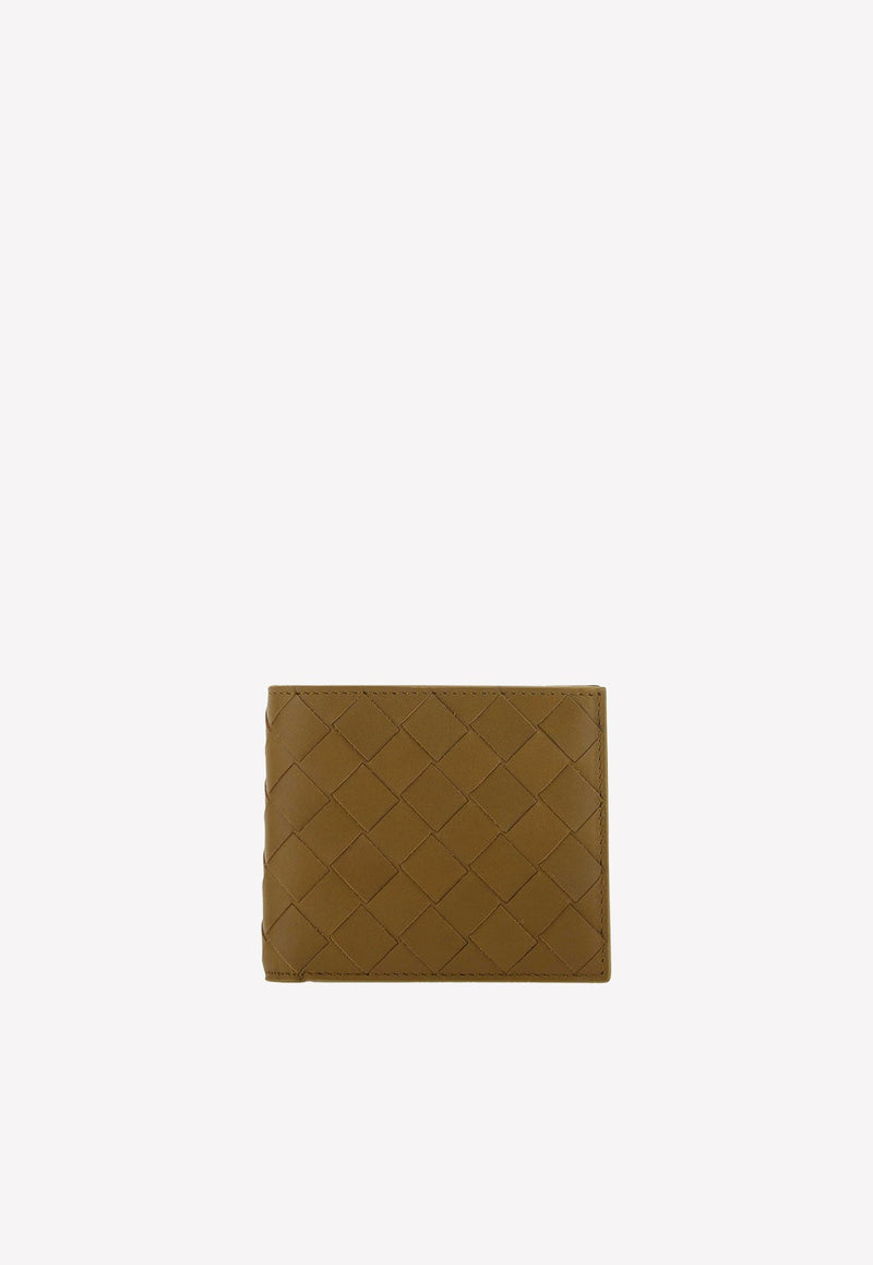 Bi-Fold Intrecciato Wallet in Calf Leather