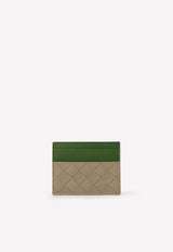 Intrecciato Leather Two-Tone Cardholder