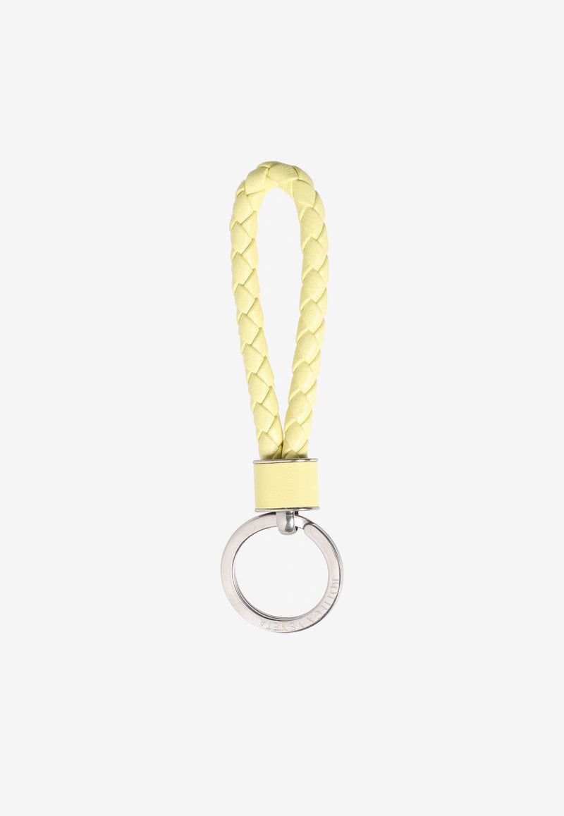 Intrecciato Leather Key Ring