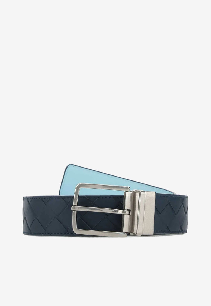 Intrecciato Leather Reversible Belt