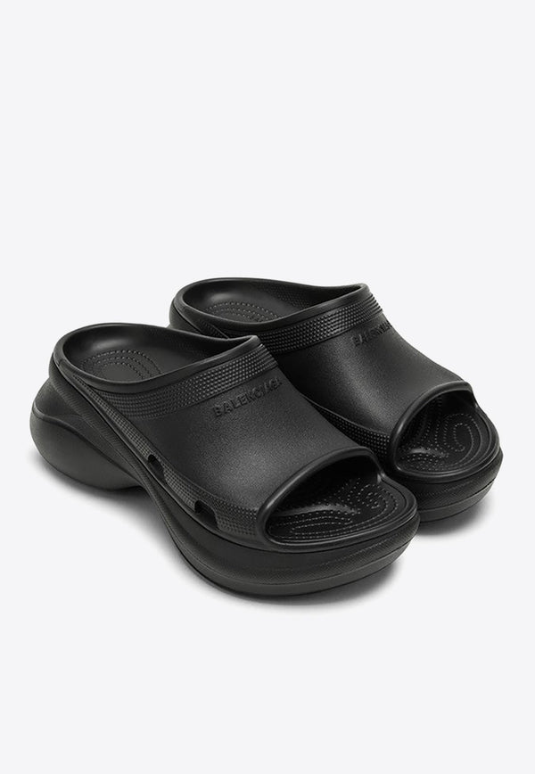 X Crocs Debossed Logo Rubber Sandals