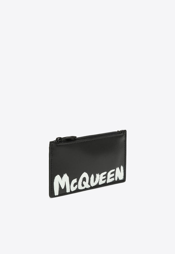 Graffiti Logo Leather Cardholder