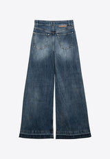 Logo Patch Wide-Leg Jeans