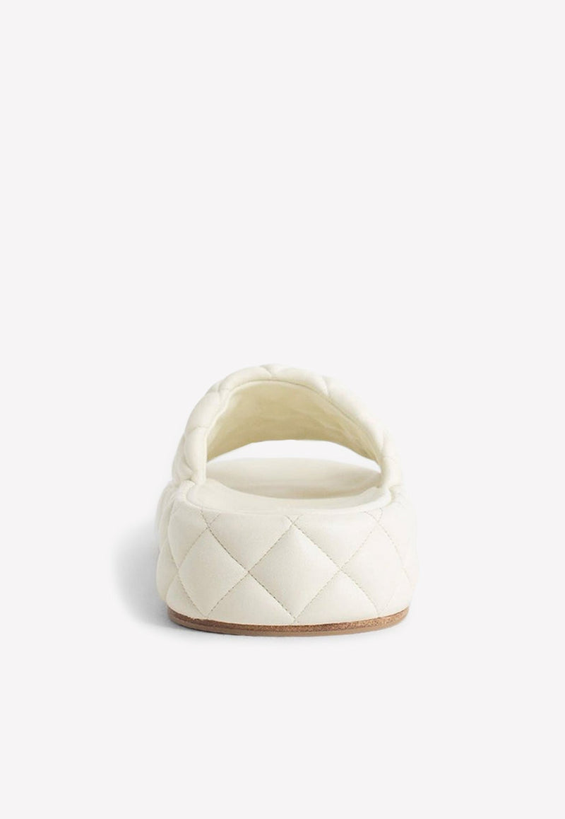 Quilted Leather Slides