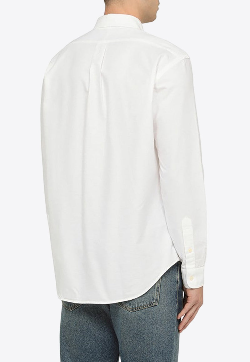 Logo Embroidered Long-Sleeved Shirt