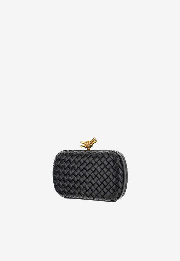 Knot Intrecciato Leather Clutch Bag