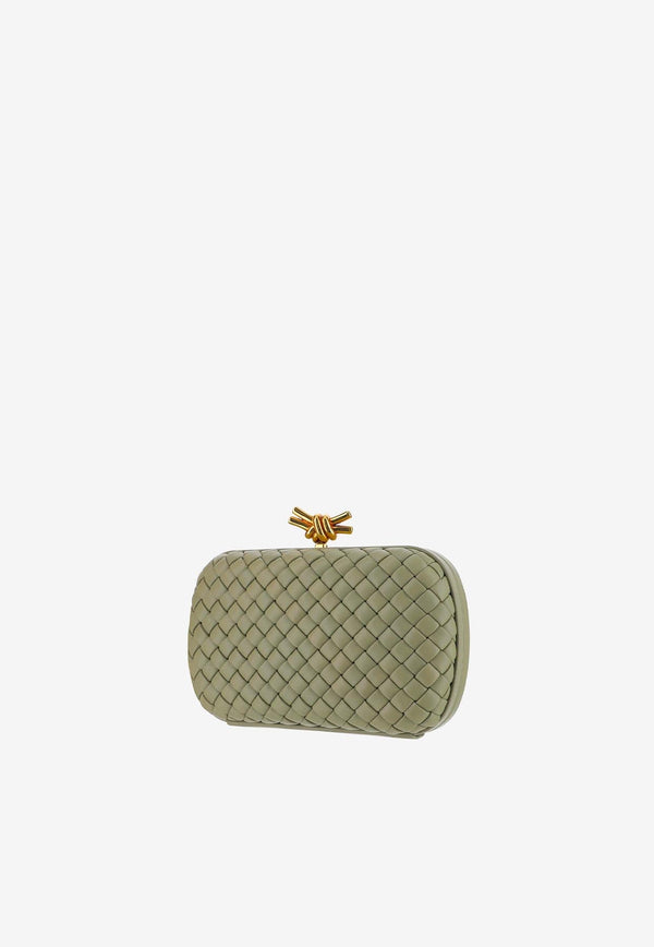 Knot Intrecciato Leather Clutch Bag