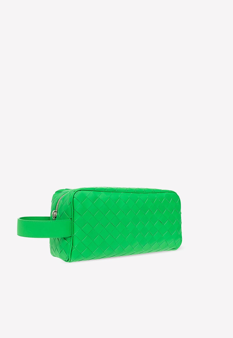 Travel Pouch in Intrecciato Calf Leather