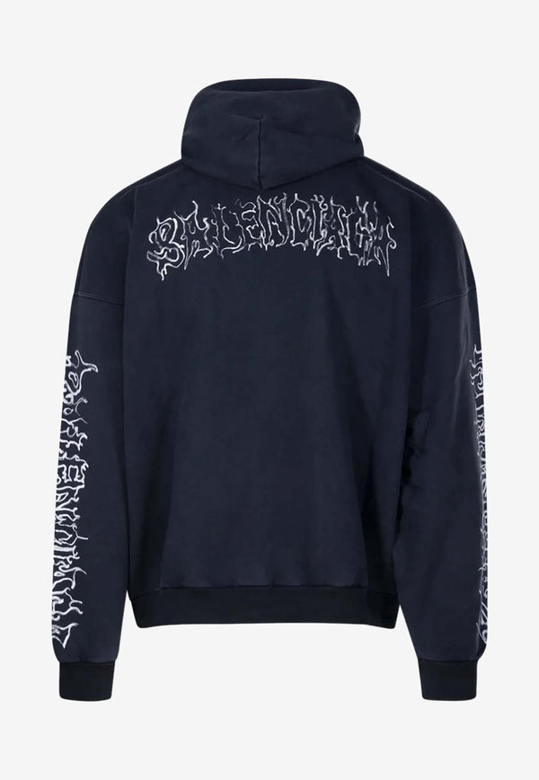 Oversized Logo Outline Hoodie