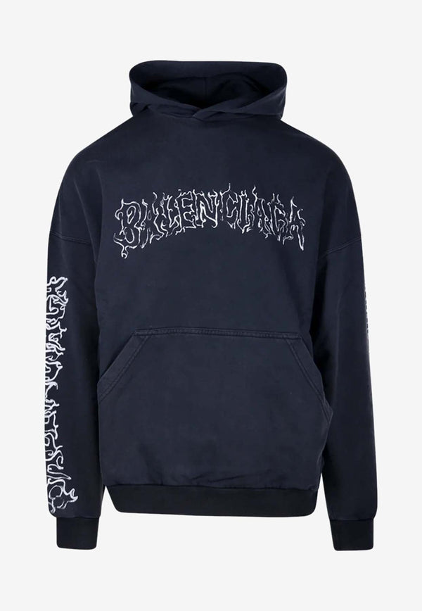 Oversized Logo Outline Hoodie