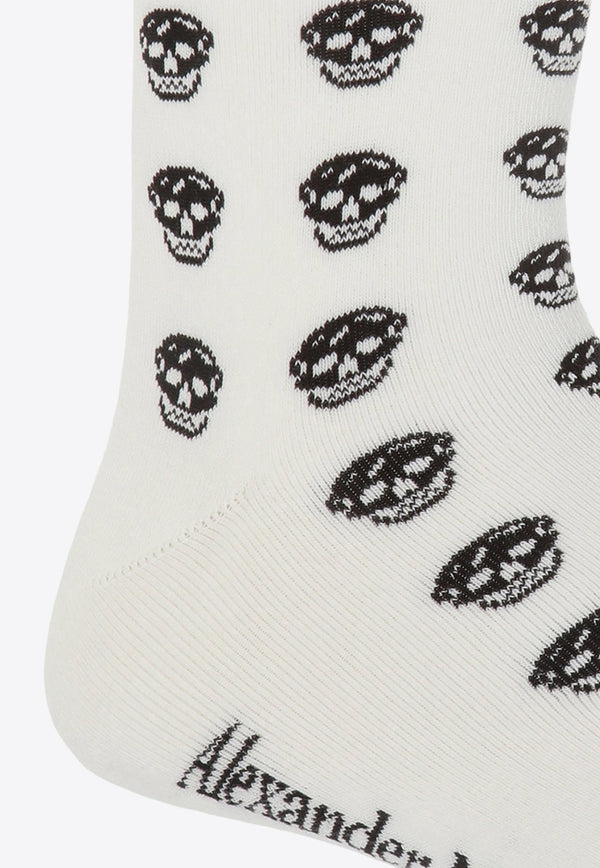 All-Over Skull Embroidered Socks