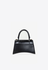 Small Hourglass Top Handle Leather Bag