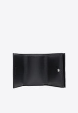 Logo Wallet in Croc Embossed Leather
