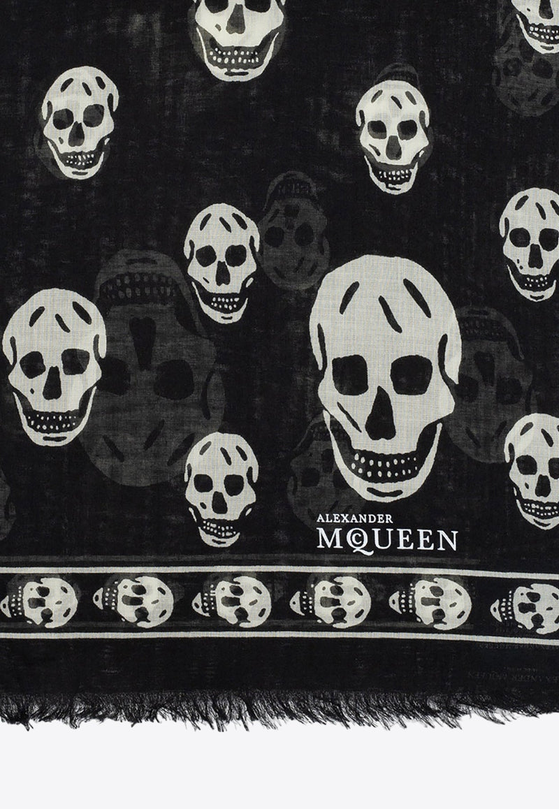 All-Over Skull Motif Scarf