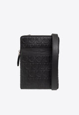 Gancini Embossed Messenger Bag