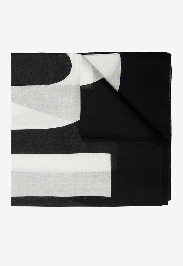 Oversized Logo Print Scarf