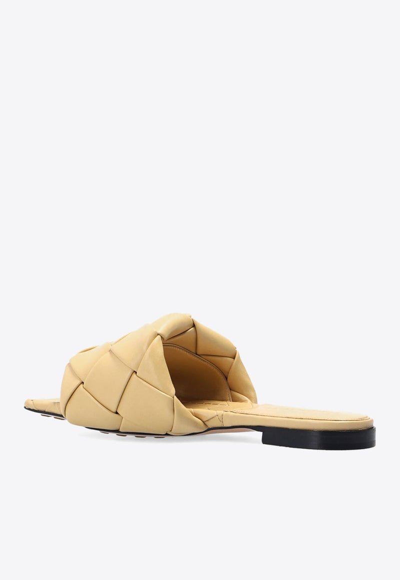 Lido Flat Sandals in Intrecciato Leather