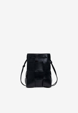 Small Cassette Intreccio Leather Bucket Bag