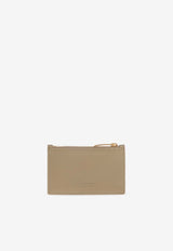 Intrecciato Leather Zip Cardholder