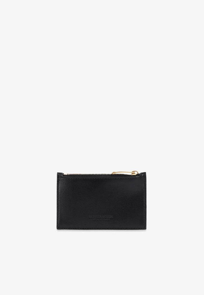 Intrecciato Leather Zipped Cardholder