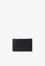 Intrecciato Leather Zipped Cardholder