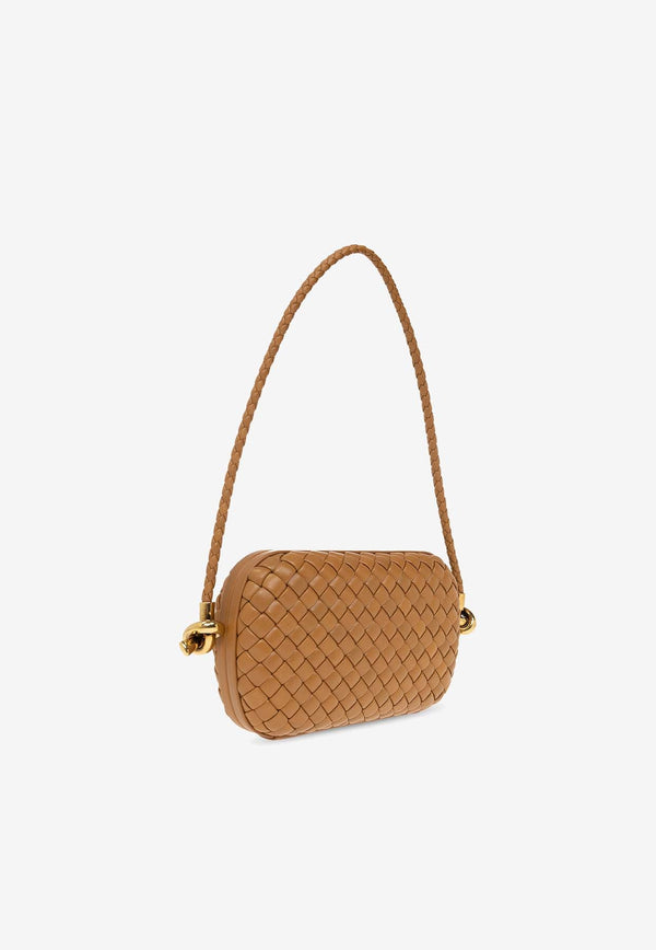 Knot Padded Intrecciato Leather Shoulder Bag